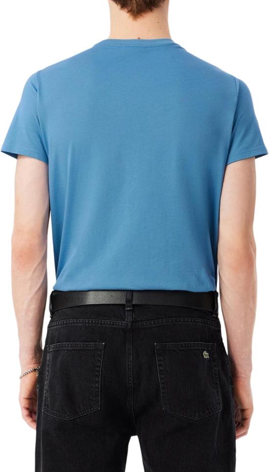 26SS 라코스테 피마 코튼 저지 크루넥 티셔츠 TH6709JBK BLUE - LACOSTE