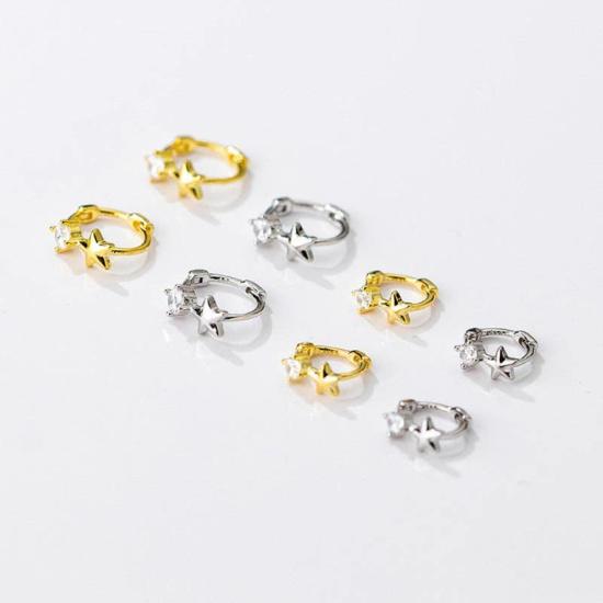  Perimade & Co. LLC 이어링 페리메이드 앤 코 LLC 실버 스타 허기 연골 후프 귀걸이 - OTHER BRANDS