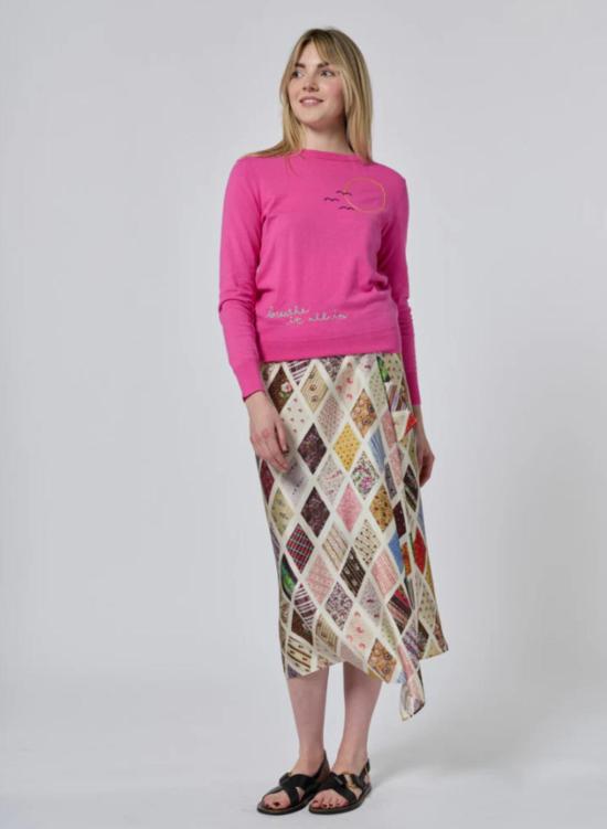  링구아 프랑카 스웨터 브리드 크루넥  마젠타 - LINGUA FRANCA