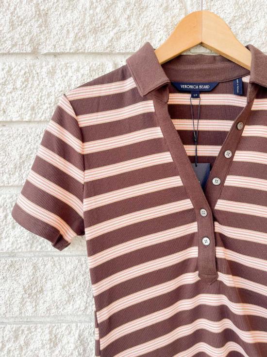  베로니카비어드 숏 원피스 베로니카 비어드 라니에르 드레스 브라운 스트라이프 - VERONICA BEARD
