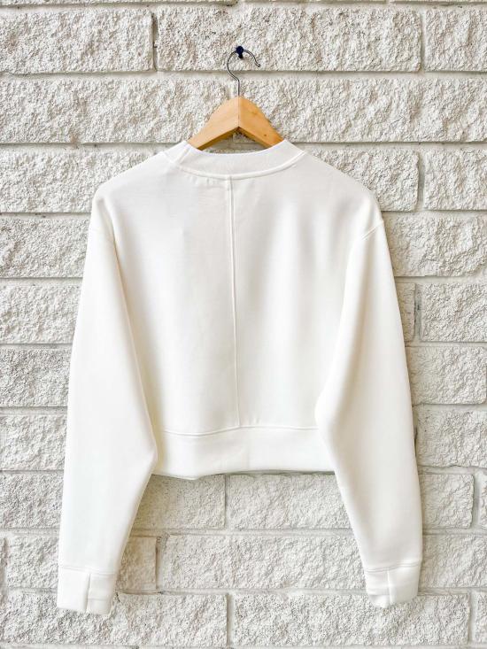  발리 스웨터 바를리 타스민 크롭 스웨트탑 스노우 화이트 - VARLEY