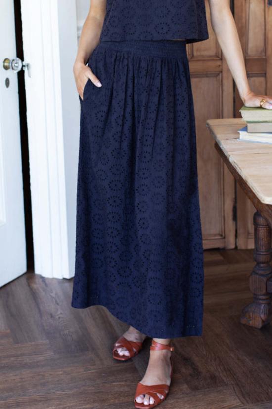  에머슨 프라이 롱 스커트 와이드 헴 스커트