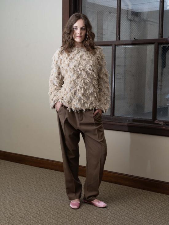  로렌 마누지안 스웨터 로렌 마누기안 터프티드 풀오버