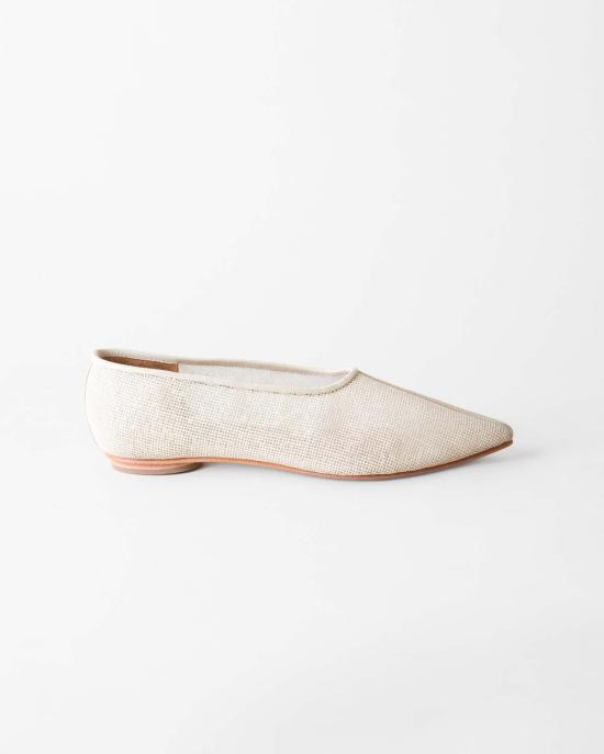  후마 블랑코 플랫 슈즈 휴마 블랑코 젤다 포인티드 토 플랫 내츄럴 황마
