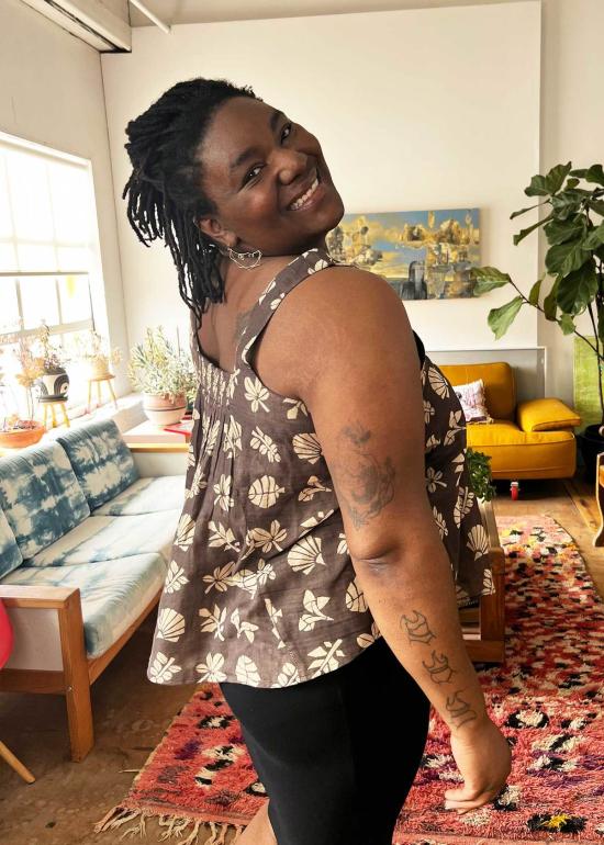  에이스 앤 지그 블라우스 퀸시 탑 보태니컬 - ACE & JIG