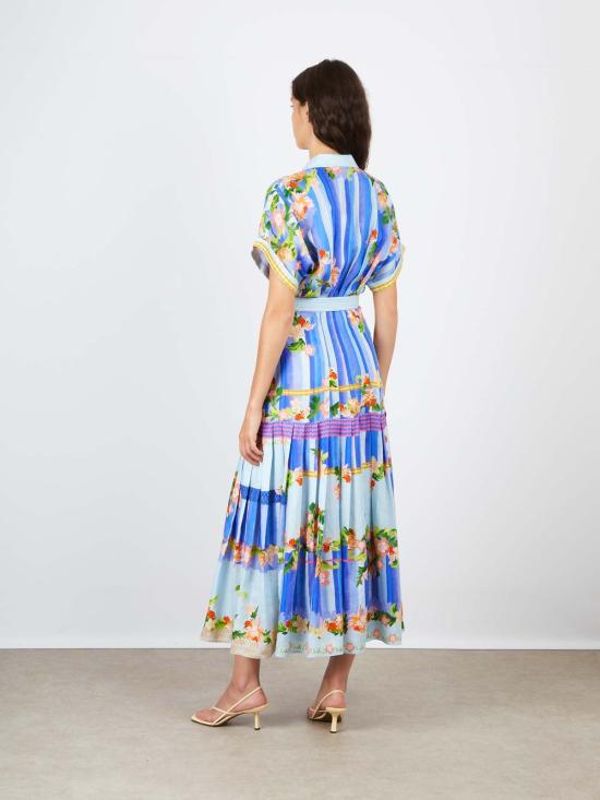  살로니 롱 원피스 Saloni Riya B 드레스 플로랄 리버 - SALONI