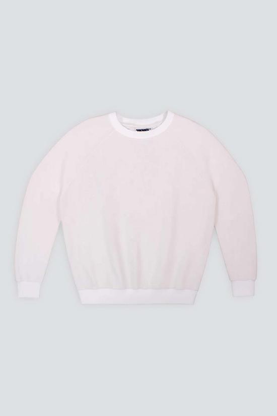  영메이븐 스웨터 정메이븐 워시드 화이트 본파이어 래글런 스웨트셔츠