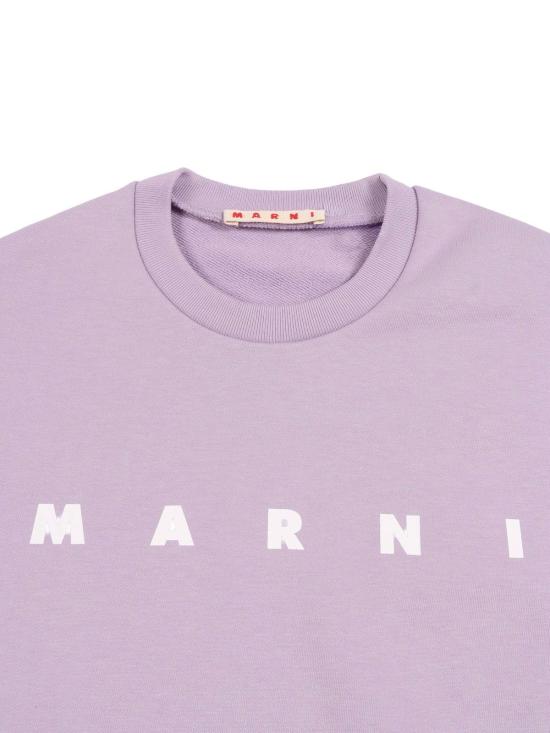  [키즈] 마르니 풀오버 키즈 코튼 크루넥 스웨터 퍼플