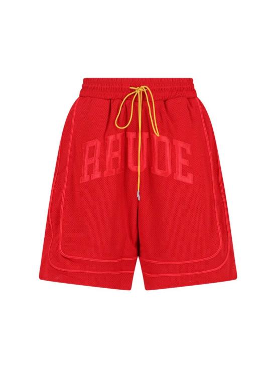  루드 숏팬츠 Rhude 폴리에스터 메쉬 반바지 (빨간색)