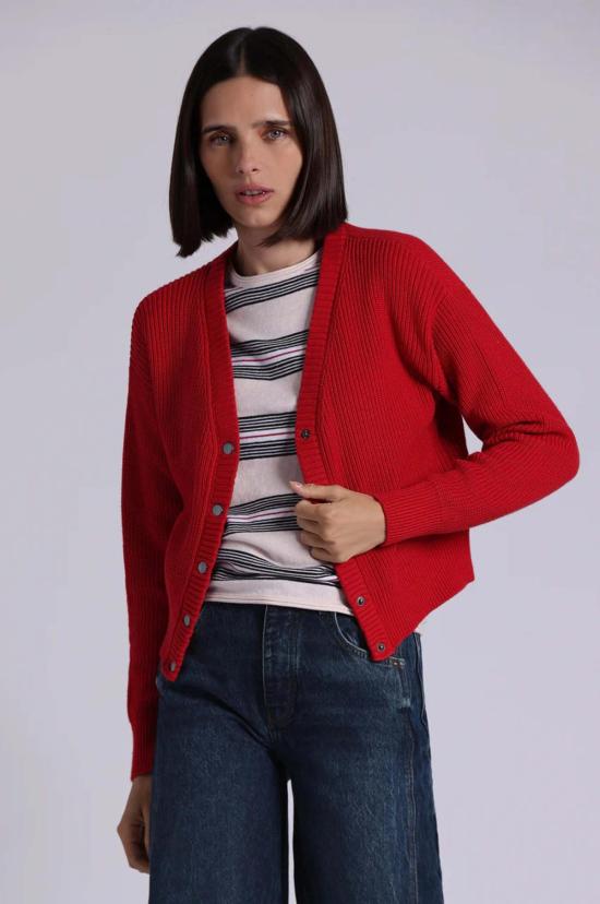  미니 로즈 가디건 코튼 셰이커 크롭 - MINNIE ROSE