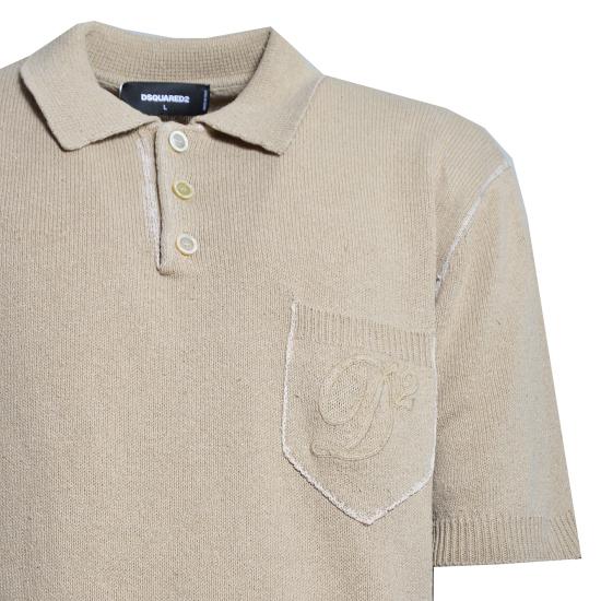 26SS 디스퀘어드2 폴로 티셔츠 S71HA1413D13214 110 Beige - DSQUARED2