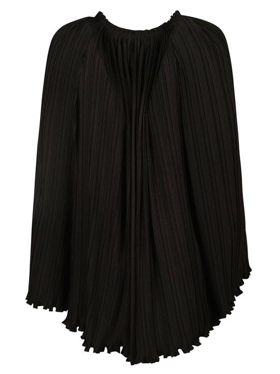  랑방 블라우스 RW TO0001 5904 P24 플리츠 슬리브리스 탑 - LANVIN