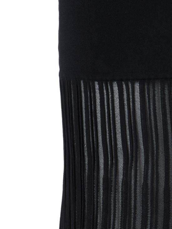  마이클 코어스 롱 원피스 폴드오버 시스루 맥시 드레스 블랙 - MICHAEL KORS