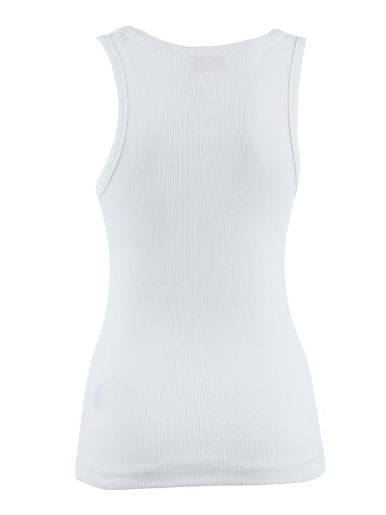  디젤 블라우스 저지 탑스 코튼 엘라스테인 탑 화이트 - DIESEL