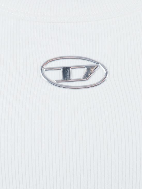  디젤 블라우스 저지 탑스 코튼 엘라스테인 탑 화이트 - DIESEL