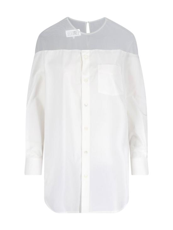 26SS MM6 메종마르지엘라 긴팔 티셔츠 S62NH0053 M35256 101 White