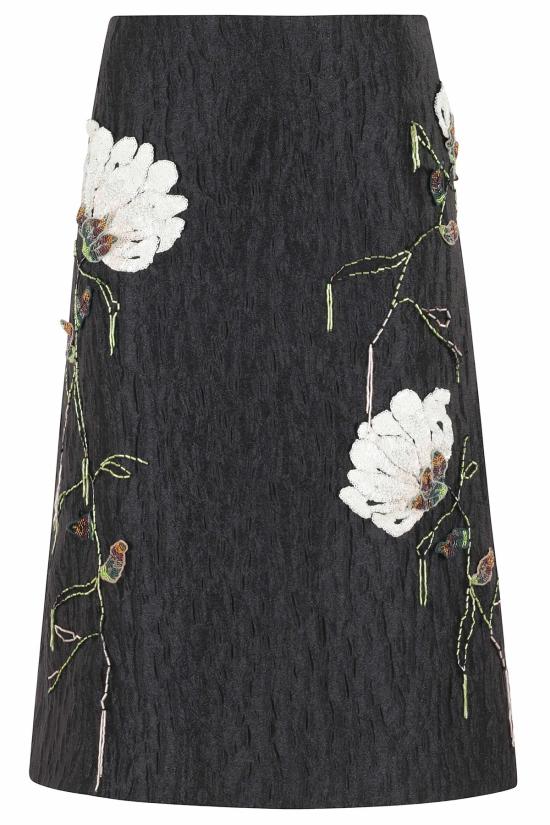  조나단 심카이 롱 스커트 Jonathan Simkhai Arla 미디 스커트 블랙