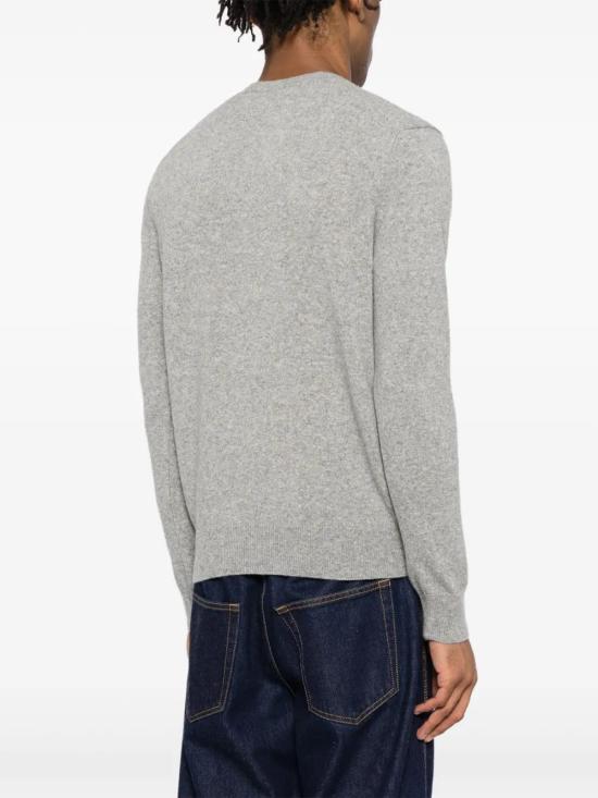 25FW 꼼데가르송 플레이 화이트 하트 니트 가디건 AX N065 051 Grey - COMME DES GARCONS