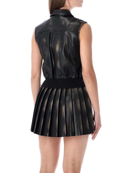  디젤 베스트 G 인코 슬리브리스 봄버 재킷 베스트 블랙 워시드 - DIESEL