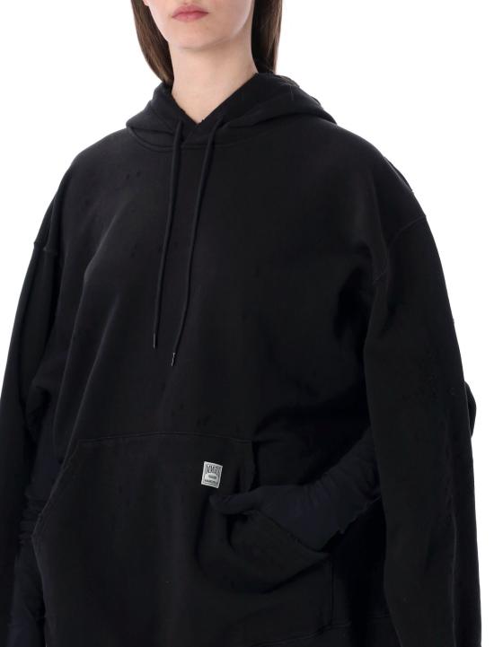  MM6 메종마르지엘라 장갑 Mm6 메종 마르지엘라 후드 스웨트드레스 ( 포함) 블랙 - MM6 MAISON MARGIELA