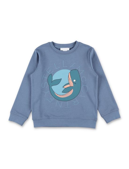  [키즈] 스텔라 맥카트니 풀오버 스텔라 매카트니 아동용 고래 그래픽 스웨트셔츠 (블루)