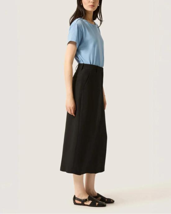  아르젠트 롱 스커트 테일러드 스커트 블랙 - ARGENT