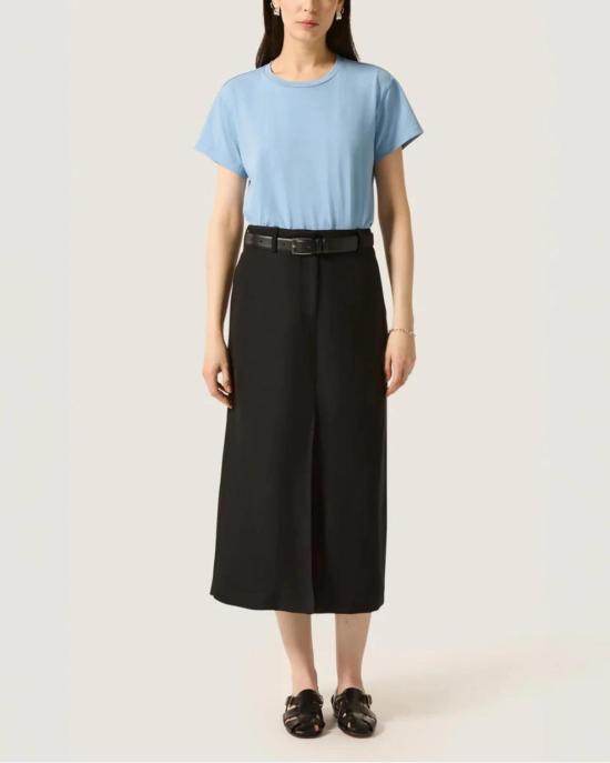  아르젠트 롱 스커트 테일러드 스커트 블랙 - ARGENT