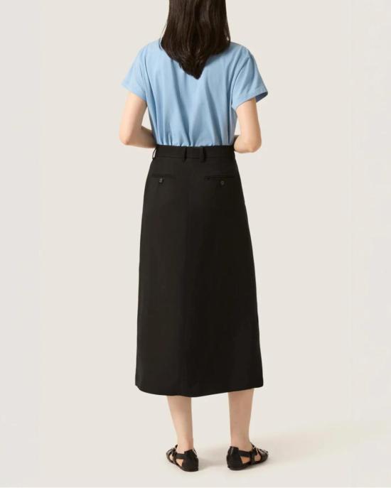  아르젠트 롱 스커트 테일러드 스커트 블랙 - ARGENT