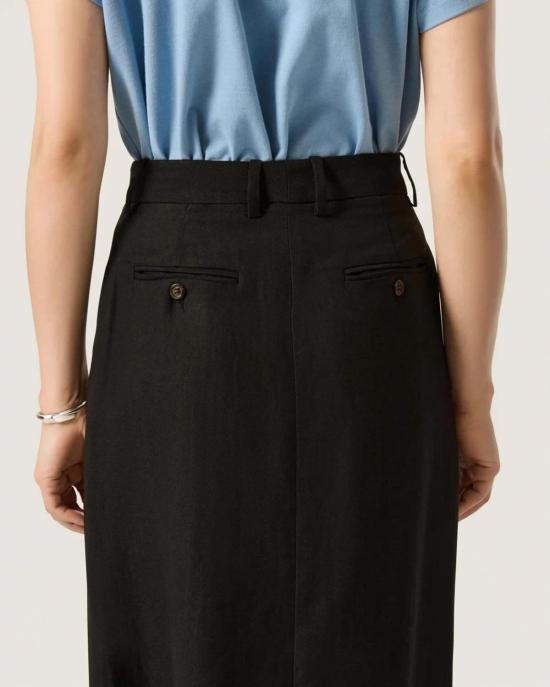  아르젠트 롱 스커트 테일러드 스커트 블랙 - ARGENT