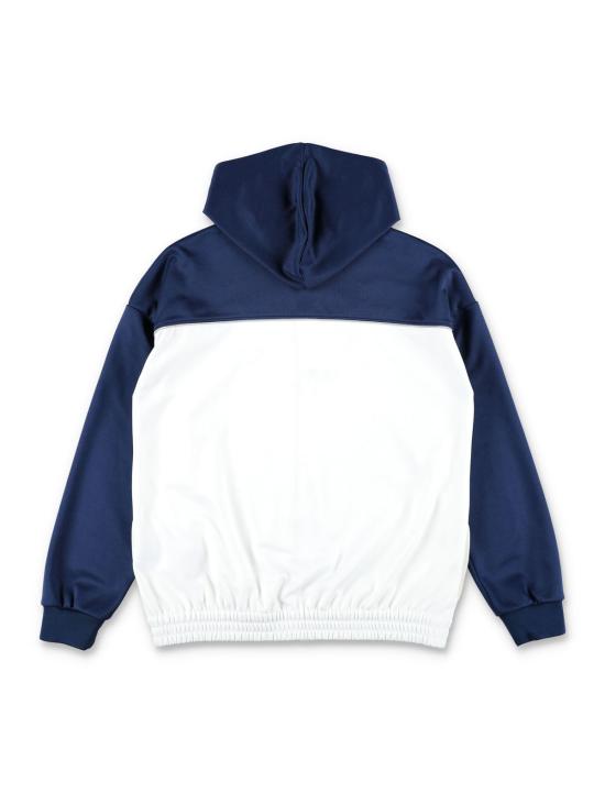  [키즈] 구찌 자켓 키즈 바이컬러 테크니컬 저지 후드 재킷 (선라이트/프러시안 블루) - GUCCI