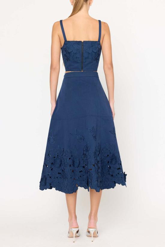  크리스티 린 롱 스커트 바비 스커트 네이비 - CHRISTY LYNN