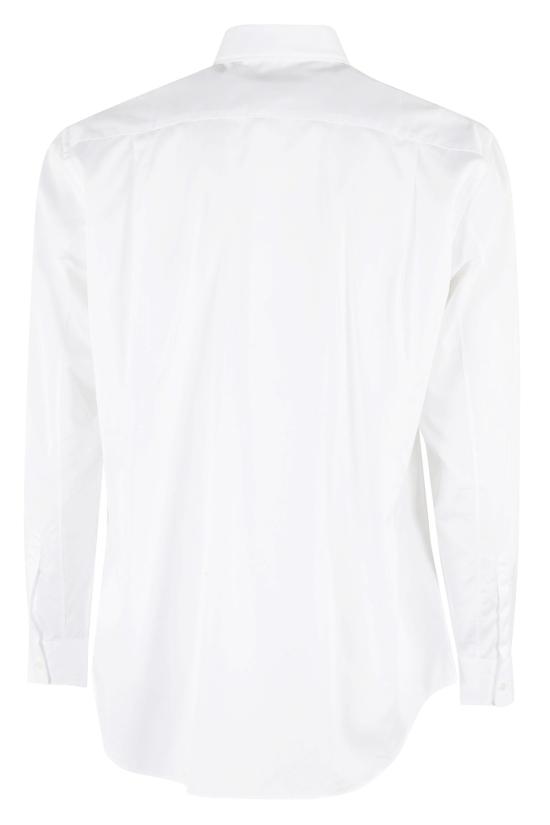  꼼데가르송 긴팔 셔츠 플레이 블랙 하트 셔츠 화이트 - COMME DES GARCONS