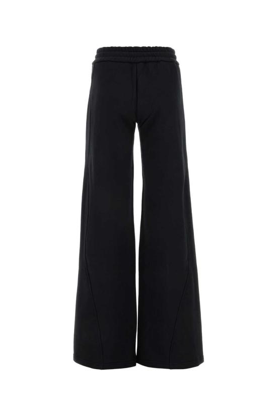  오프화이트 팔라초 팬츠 블랙 코튼 조거 - OFF WHITE