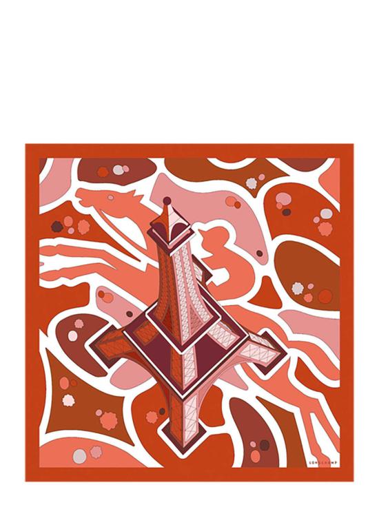  롱샴 머플러/스카프 맥시 프린트 스퀘어 실크 스카프