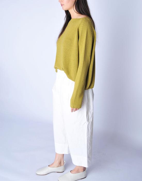  아푼토비 크롭 팬츠 A Punto B 머랭 크롭 와이드 레그 팬츠 화이트 - A PUNTO B