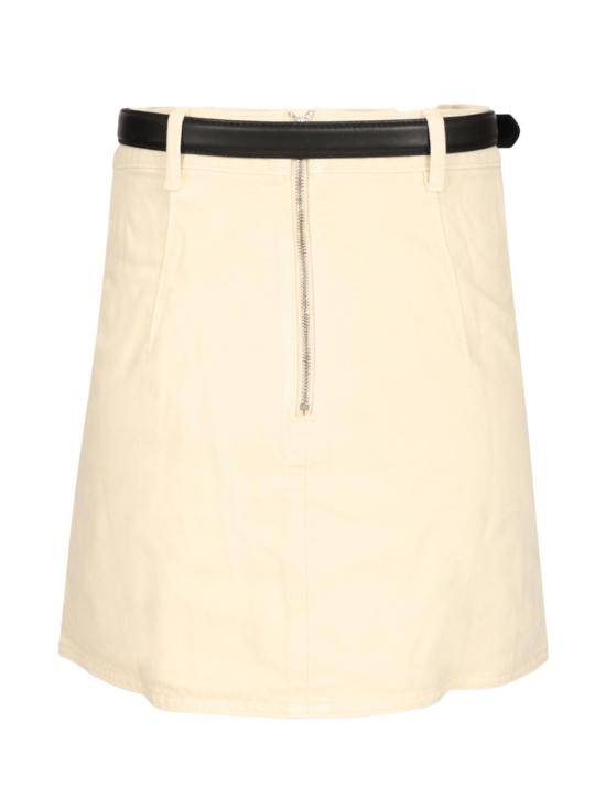  셀프 포트레이트 데님 스커트 비즈 장식 플로럴 데님 미니 스커트 화이트 - SELF PORTRAIT