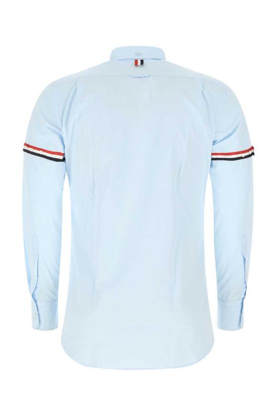  톰브라운 긴팔 셔츠 톰 브라운 파우더 블루 코튼 셔츠 - THOM BROWNE
