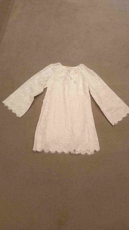  마이클 코어스 숏 원피스 브이넥 드레스 화이트