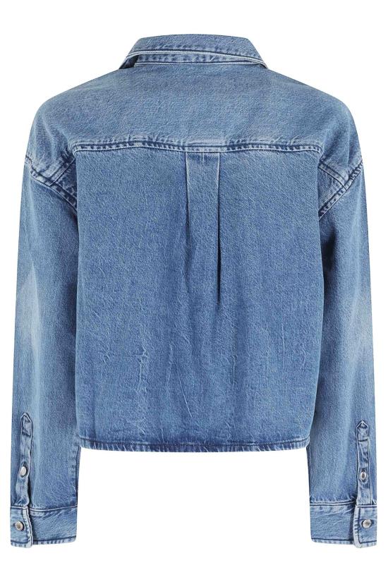  알렉산더 왕 데님 셔츠 크롭 긴팔 셔츠 블루 - ALEXANDER WANG