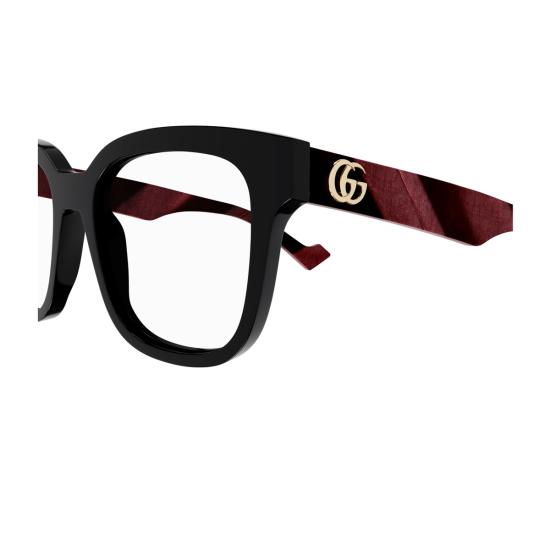  구찌 안경 GG0958 O 리네아 엠블럼 008  블랙 버건디 - GUCCI