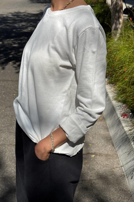  르 본 숍 긴팔 티셔츠 Le Bon Shoppe Everyday  빈티지 화이트 - Le Bon Shoppe