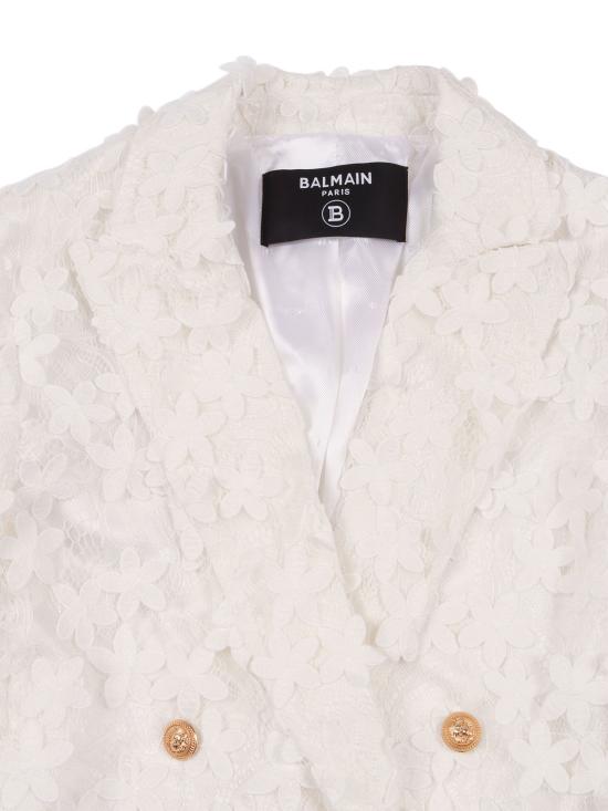  발망 코트 수트 재킷 화이트 - BALMAIN
