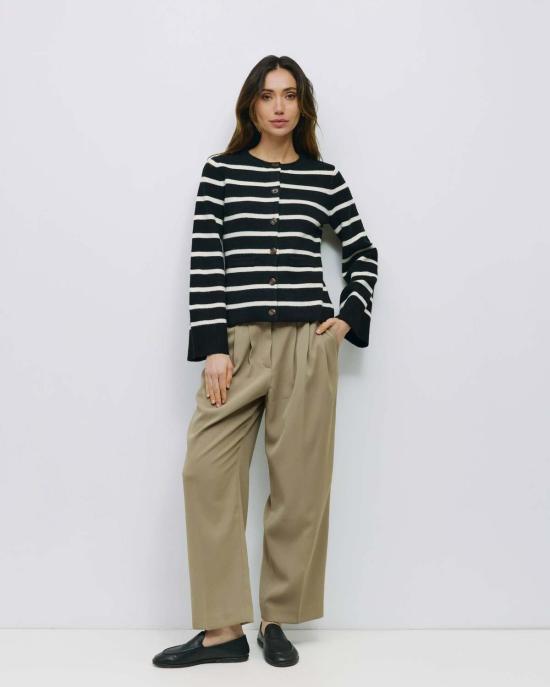  모드 레프 가디건 Mod Ref 신디 스트라이프 - MOD REF