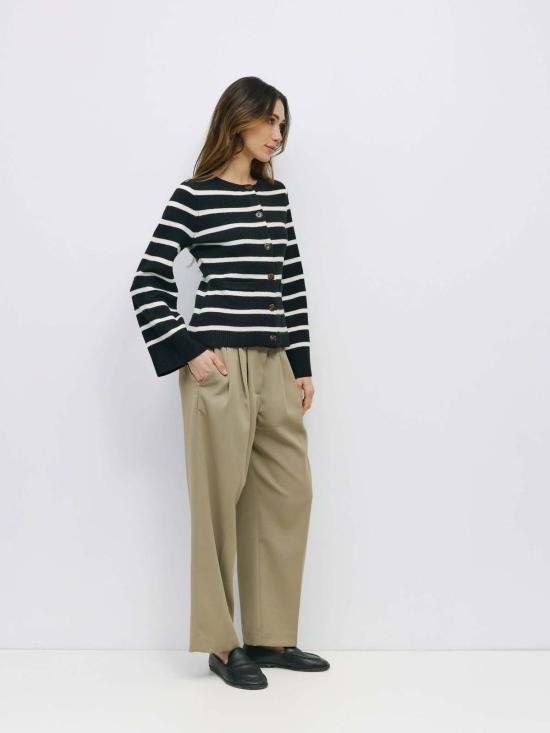  모드 레프 가디건 Mod Ref 신디 스트라이프 - MOD REF