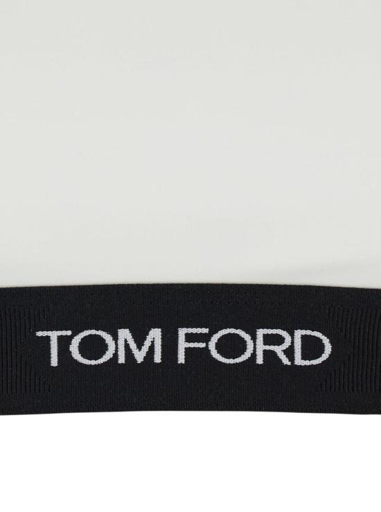  톰포드 트레이닝 티셔츠톰 포드 로고 스트레치 모달 렛 (화이트 색상 대비) - TOMFORD
