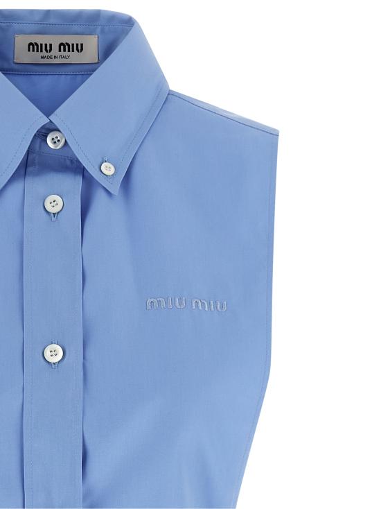 26SS 미우미우 셔츠 MK2024SOOO19SEF0076 Light Blue - MIU MIU