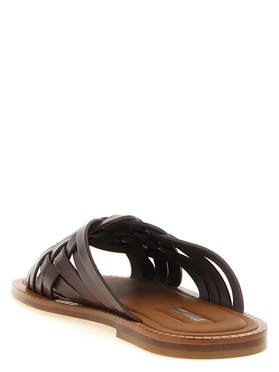 26SS 미우미우 뮬/슬리퍼 5XX678FA0153ZN8F0201 Brown - MIU MIU