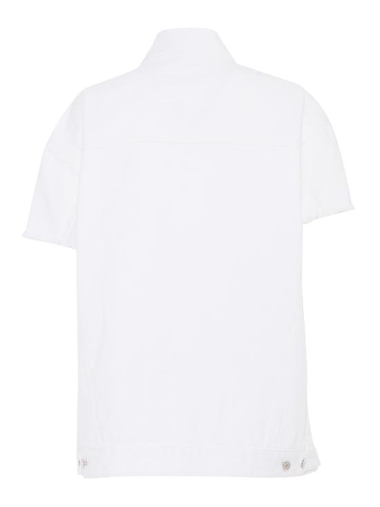  마이클 코어스 데님 자켓 반팔 데님 재킷 화이트 - MICHAEL KORS