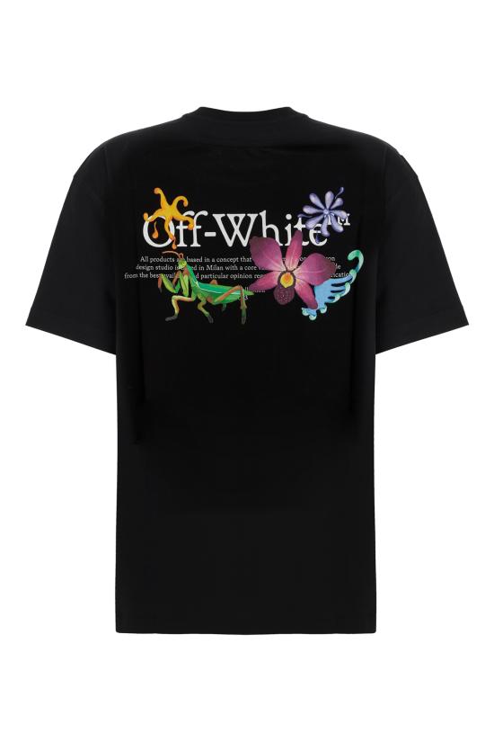 26SS 오프화이트 반팔 티셔츠 OWAA089S26JER005 1001 BLACK WHITE - OFF WHITE