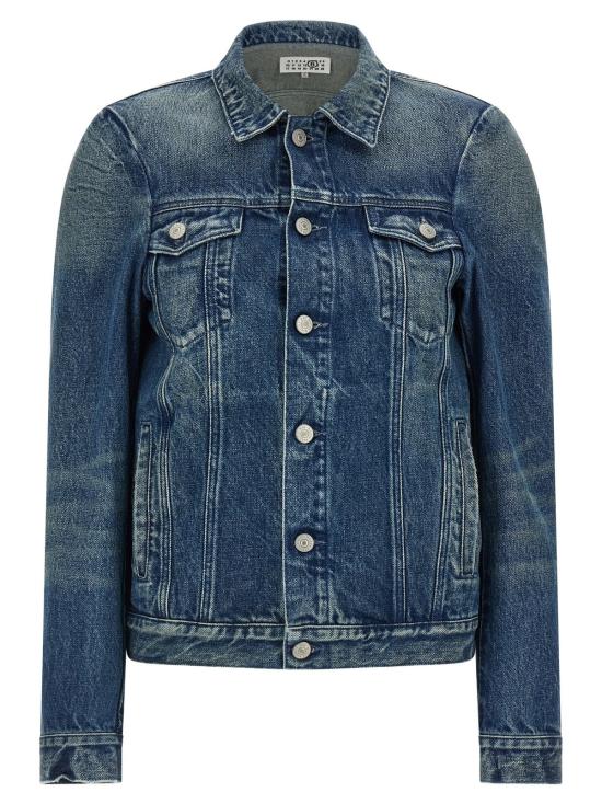  MM6 메종마르지엘라 데님 자켓 메종 마르지엘라 MM6 뉴메릭 시그니처 MM6 재킷 블루